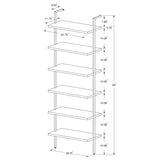 Owens Walnut 31-inch 6-shelf Wall Bookshelf by Coaster at Eve Furniture