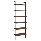 Owens Walnut 31-inch 6-shelf Wall Bookshelf by Coaster at Eve Furniture