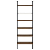 Owens Walnut 31-inch 6-shelf Wall Bookshelf by Coaster at Eve Furniture