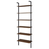 Owens Walnut 31-inch 6-shelf Wall Bookshelf by Coaster at Eve Furniture