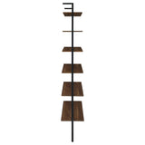 Owens Walnut 31-inch 6-shelf Wall Bookshelf by Coaster at Eve Furniture
