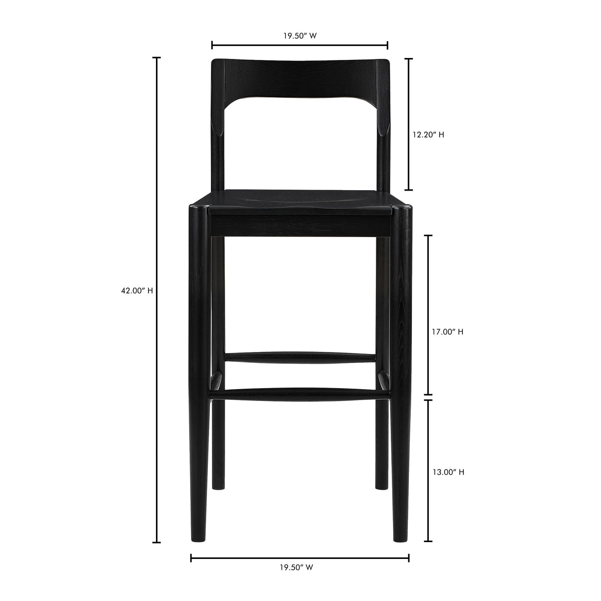 Owing Black Barstool by MOES at Eve Furniture