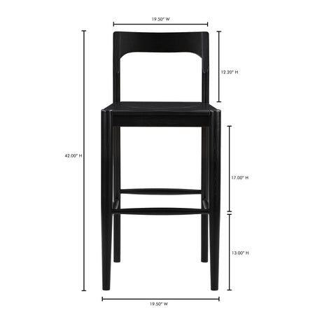 Owing Black Barstool by MOES at Eve Furniture