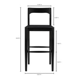Owing Black Barstool by Moe's Home at Eve Furniture