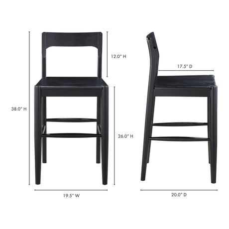 Owing Black Counter Stool by MOES at Eve Furniture