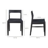 Owing Dining Chair Black (Set of 2) by MOES at Eve Furniture
