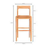 Owing Natural Oak Barstool by MOES at Eve Furniture