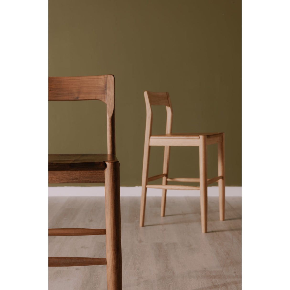 Owing Walnut Brown Barstool by MOES at Eve Furniture