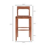 Owing Walnut Brown Barstool by MOES at Eve Furniture