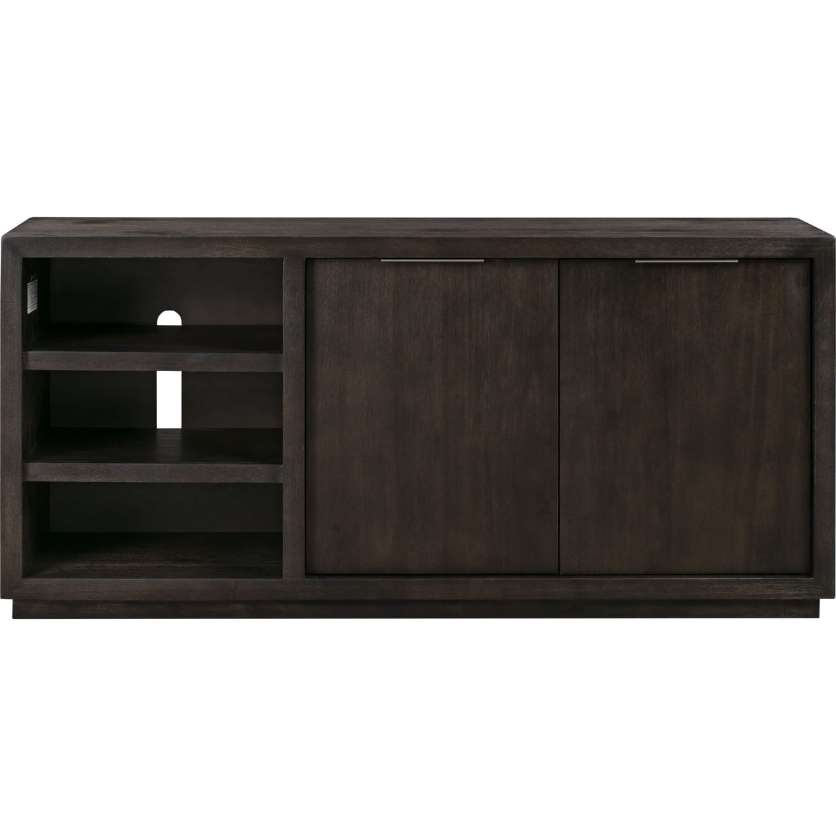 Oxford 64 inch Two Drawer Two Shelf Media Console in Basalt Grey by Modus Furniture at Eve Furniture