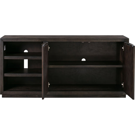 Oxford 64 inch Two Drawer Two Shelf Media Console in Basalt Grey by Modus Furniture at Eve Furniture