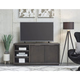 Oxford 64 inch Two Drawer Two Shelf Media Console in Basalt Grey by Modus Furniture at Eve Furniture