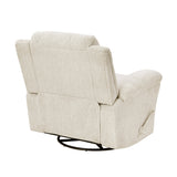 Oxford Beige Swivel Glider Reclining Chair
