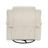 Oxford Beige Swivel Glider Reclining Chair