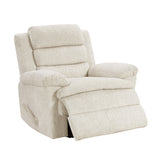 Oxford Beige Swivel Glider Reclining Chair