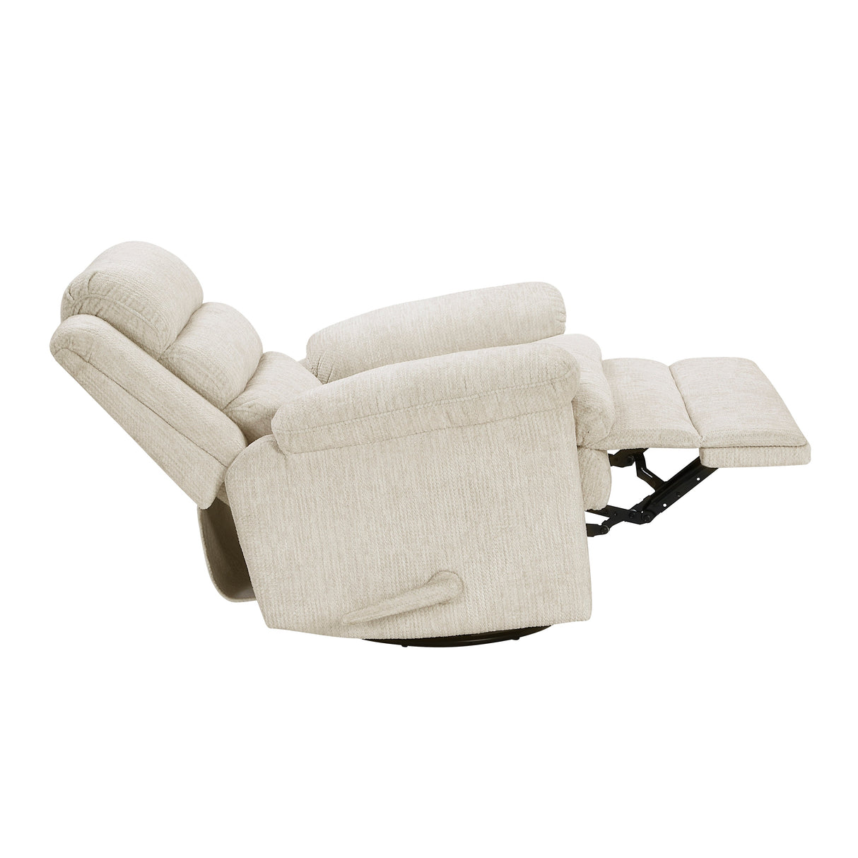 Oxford Beige Swivel Glider Reclining Chair