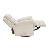 Oxford Beige Swivel Glider Reclining Chair