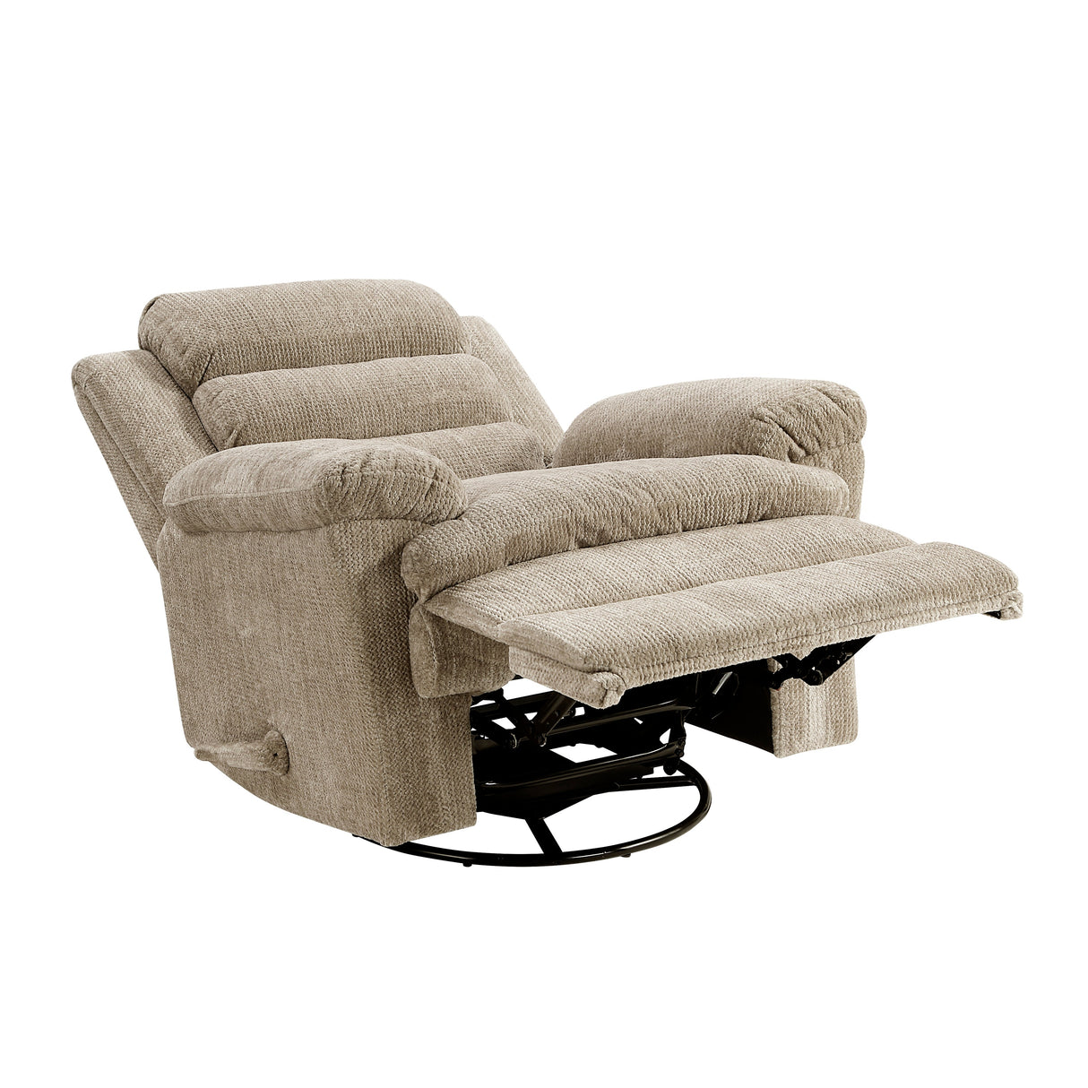 Oxford Brown Swivel Glider Reclining Chair