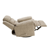 Oxford Brown Swivel Glider Reclining Chair