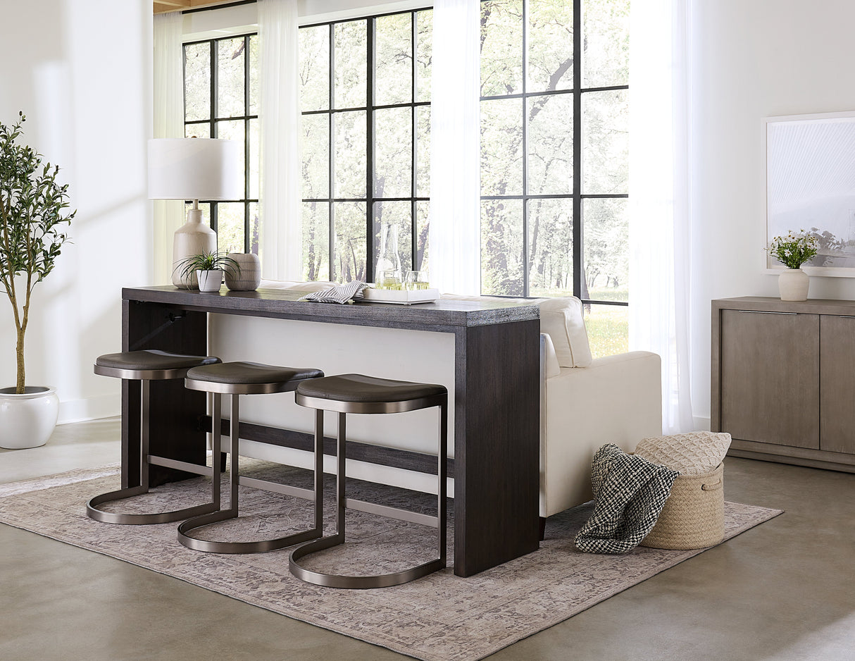 Oxford Gathering Table with USB/Power in Basalt Grey by Modus Furniture at Eve Furniture
