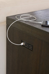 Oxford Gathering Table with USB/Power in Basalt Grey by Modus Furniture at Eve Furniture