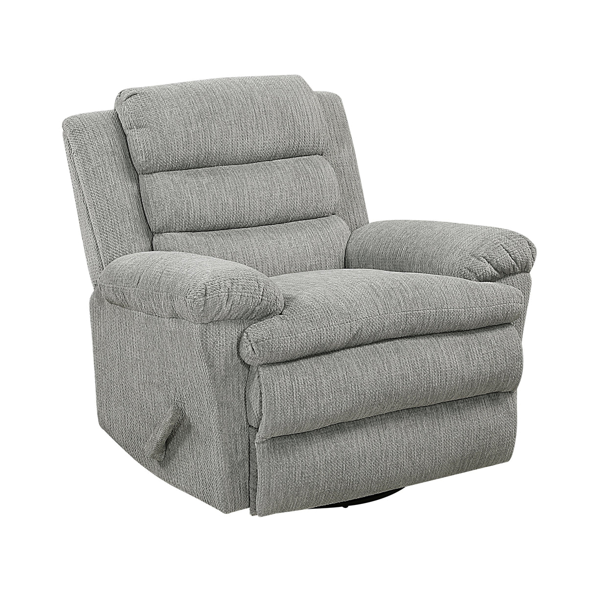 Oxford Gray Swivel Glider Reclining Chair
