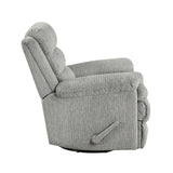 Oxford Gray Swivel Glider Reclining Chair