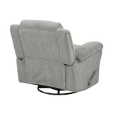 Oxford Gray Swivel Glider Reclining Chair