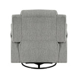 Oxford Gray Swivel Glider Reclining Chair