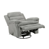 Oxford Gray Swivel Glider Reclining Chair