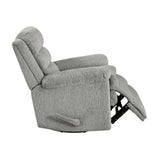 Oxford Gray Swivel Glider Reclining Chair