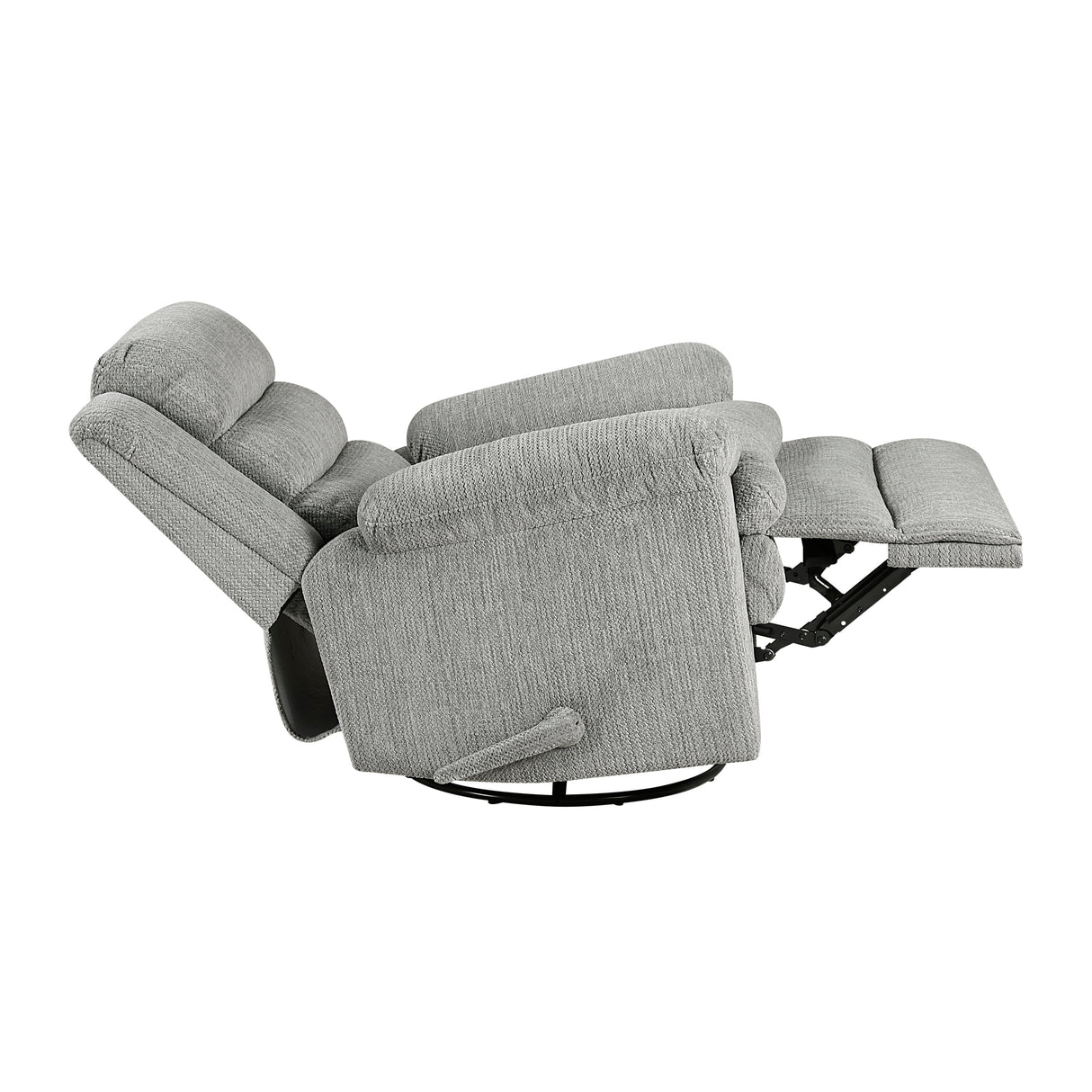 Oxford Gray Swivel Glider Reclining Chair