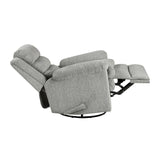 Oxford Gray Swivel Glider Reclining Chair
