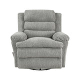 Oxford Gray Swivel Glider Reclining Chair