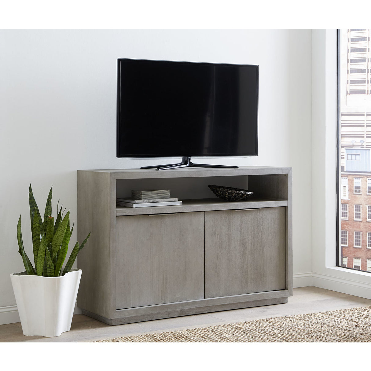 Oxford Media Console 54 inch in Mineral by Modus Furniture at Eve Furniture