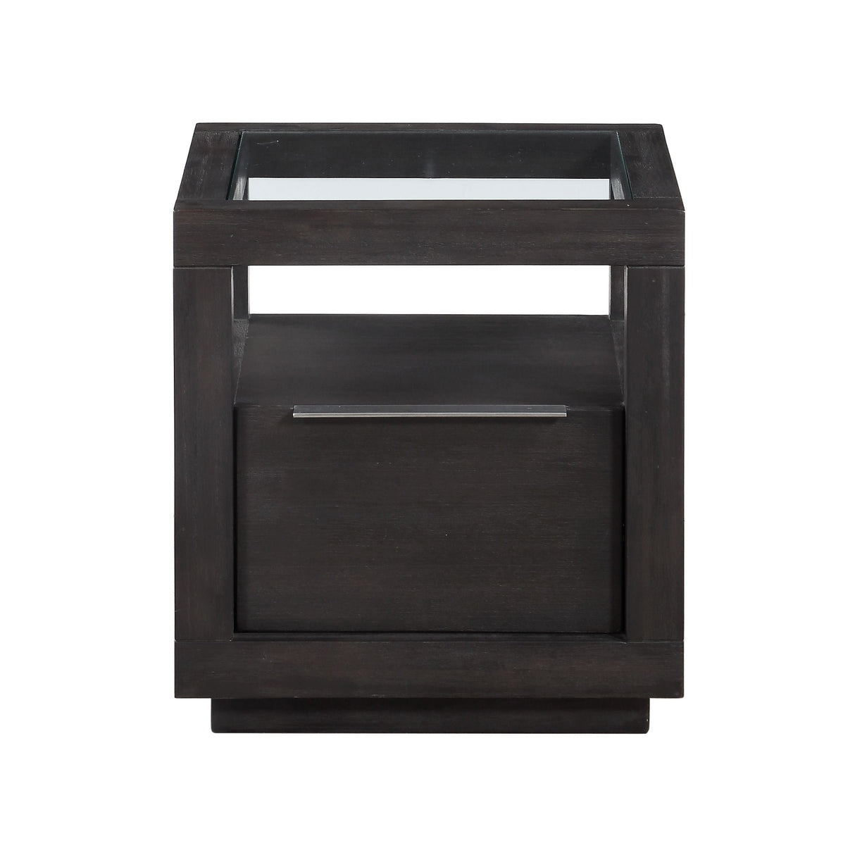 Oxford One Drawer End Table in Basalt Grey by Modus Furniture at Eve Furniture
