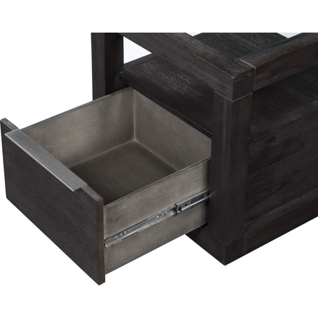 Oxford One Drawer End Table in Basalt Grey by Modus Furniture at Eve Furniture