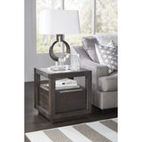 Oxford One Drawer End Table in Basalt Grey by Modus Furniture at Eve Furniture
