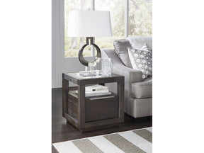 Oxford One Drawer End Table in Basalt Grey by Modus Furniture at Eve Furniture