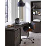 Oxford Single Pedestal Desk in Basalt Grey by Modus Furniture at Eve Furniture