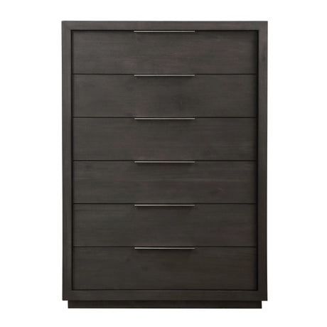 Oxford Six Drawer Chest in Basalt Grey by Modus Furniture at Eve Furniture