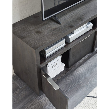 Oxford Solid Wood 74 inch Media Console in Basalt Grey by Modus Furniture at Eve Furniture