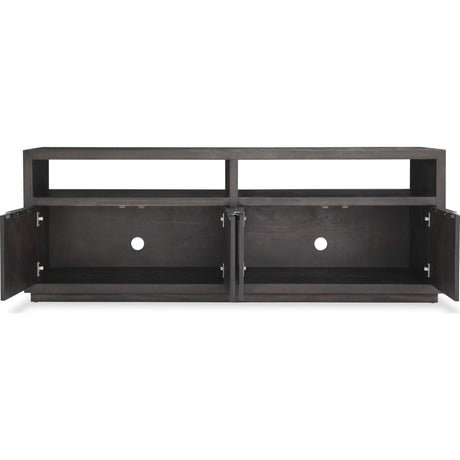 Oxford Solid Wood 74 inch Media Console in Basalt Grey by Modus Furniture at Eve Furniture