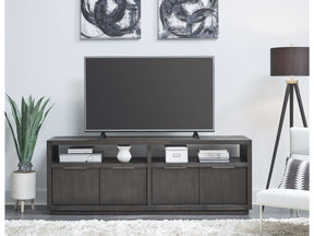 Oxford Solid Wood 74 inch Media Console in Basalt Grey by Modus Furniture at Eve Furniture