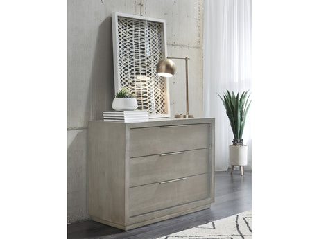 Oxford Three-Drawer Nightstand in Mineral by Modus Furniture at Eve Furniture