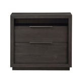 Oxford Two Drawer Nightstand in Basalt Grey by Modus Furniture at Eve Furniture