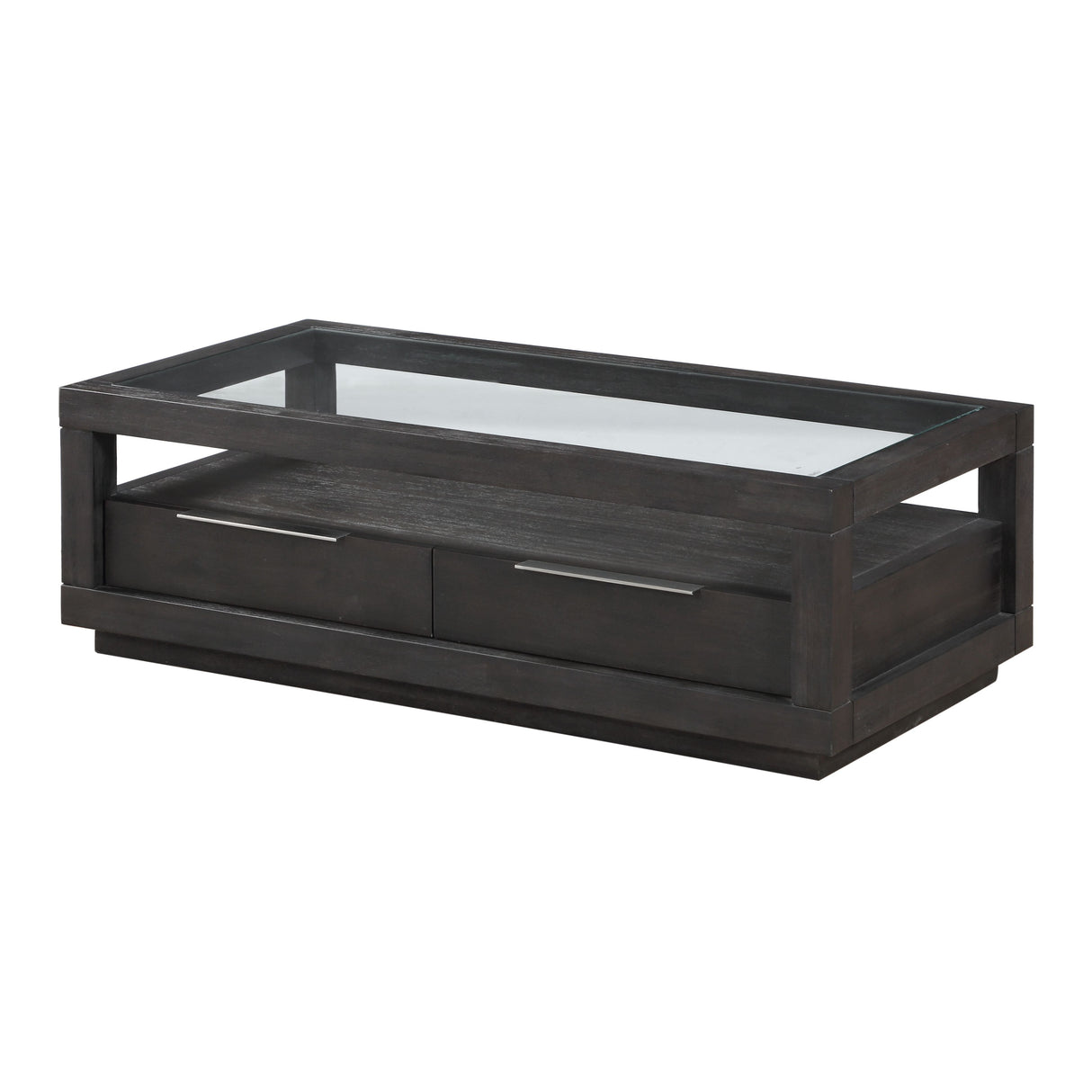 Oxford Two Drawer Rectangular Coffee Table in Basalt Grey by Modus Furniture at Eve Furniture