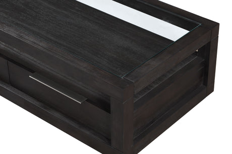 Oxford Two Drawer Rectangular Coffee Table in Basalt Grey by Modus Furniture at Eve Furniture