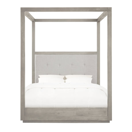 Oxford Upholstered California King Canopy Bed in Mineral by Modus Furniture at Eve Furniture