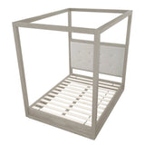 Oxford Upholstered California King Canopy Bed in Mineral by Modus Furniture at Eve Furniture